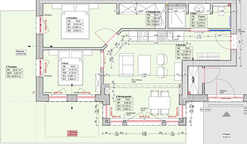 Grundriss Ferienwohnung 1 | Villa Marieneck-Seeoase Norderney